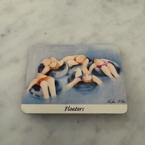 Erte Floaters Magnet Refrigerator Locker Decor Art Illustration Fun Gift‎